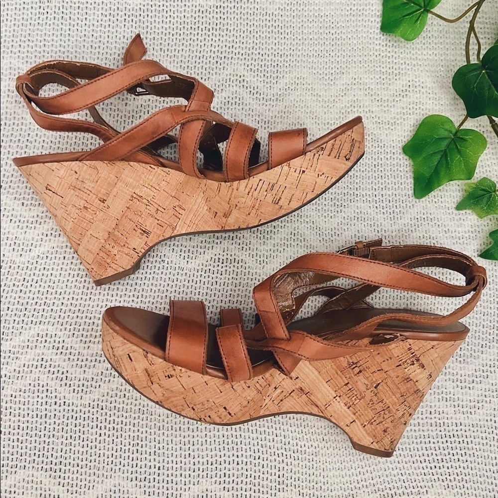 Franco Sarto Cork Heeled Sandals
